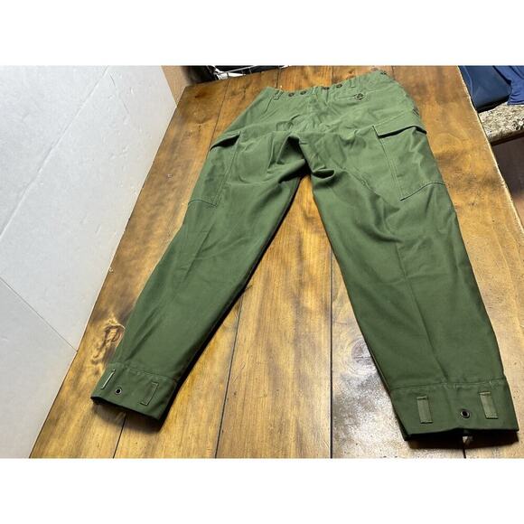 Vintage Swedish Army Ankle Cargo Fatigues Green D92 29x29 - Picture 2 of 12